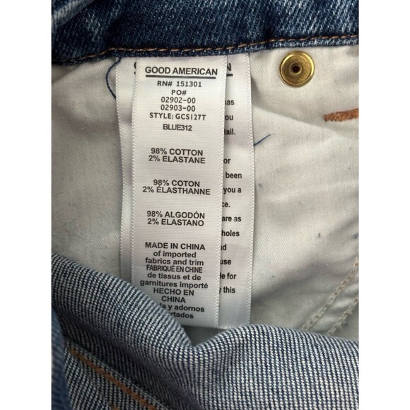 Good American GOOD CURVE STRAIGHT JEANS GCS127T Blue312 Size 4/27 - Picture 11 of 11
